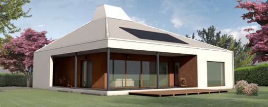 E4 ház tanulmányterv