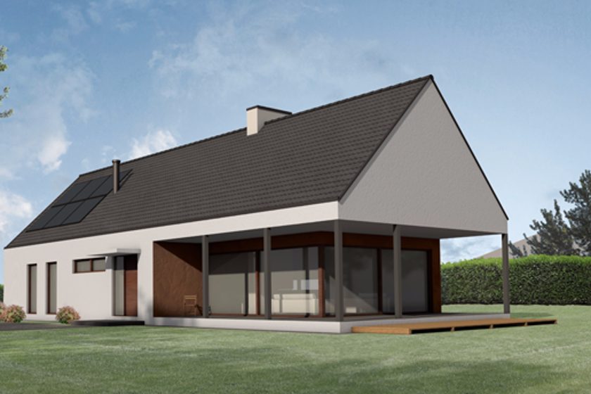 E4 ház tanulmányterv