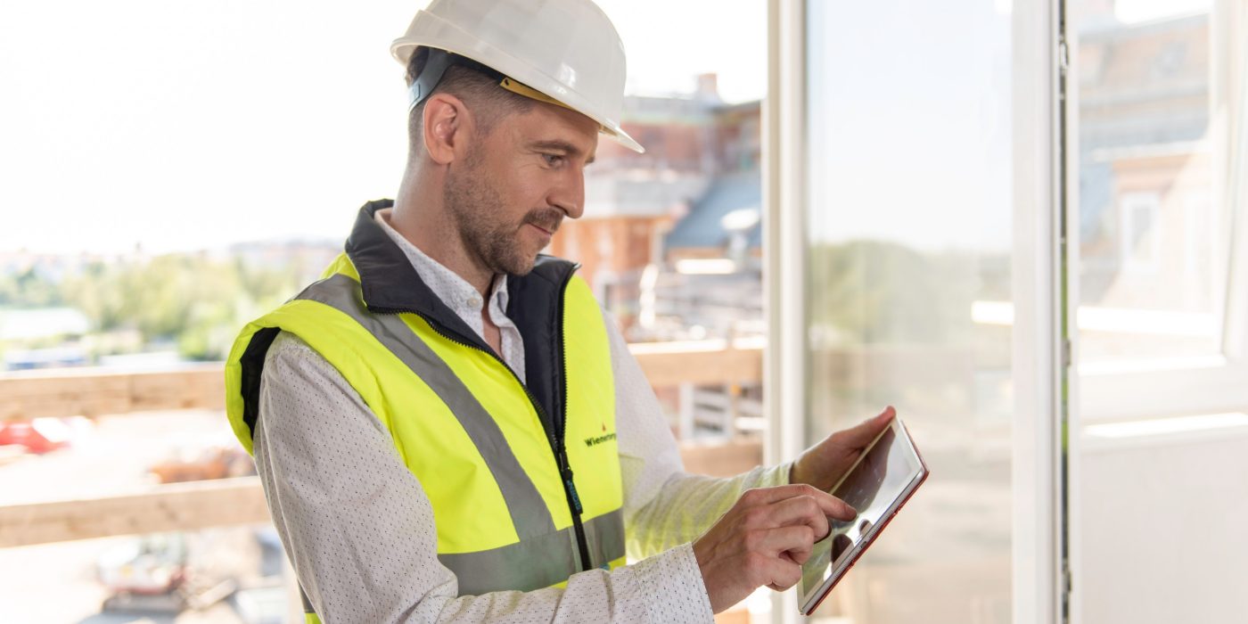 Vertriebsapp auf der Baustelle