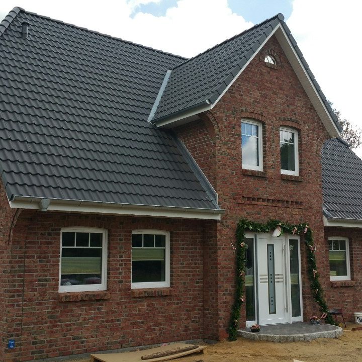 brick, terca, trentino, single-family, front view, entrance