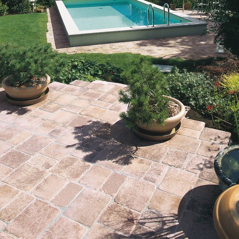 Appia antica Kombi antikolt lávavörös térkő HU